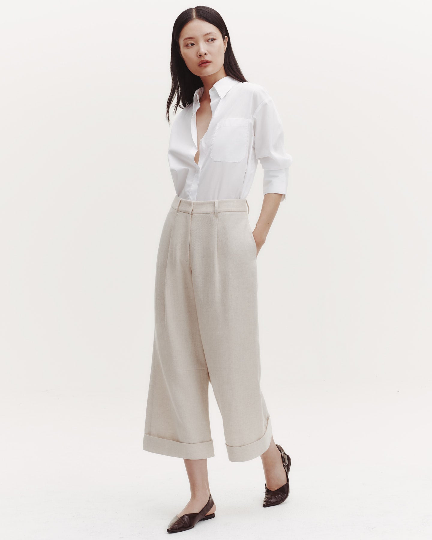 TWP Natural Houston St. Pant in Cotton Linen Twill view 1