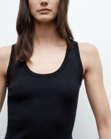 TWP Midnight Knit Tank in Merino Wool view 2