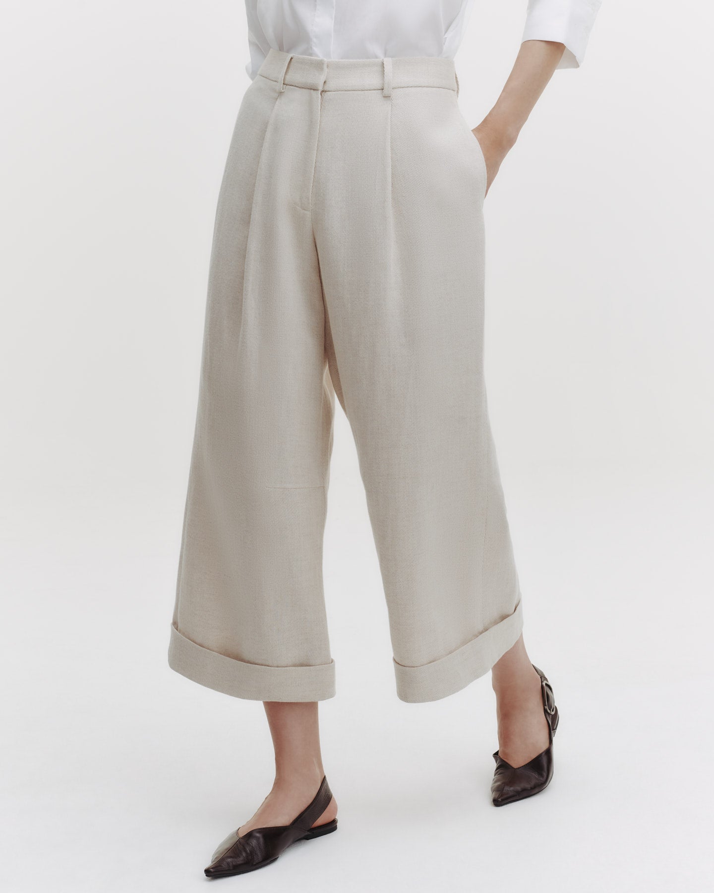 TWP Natural Houston St. Pant in Cotton Linen Twill view 4