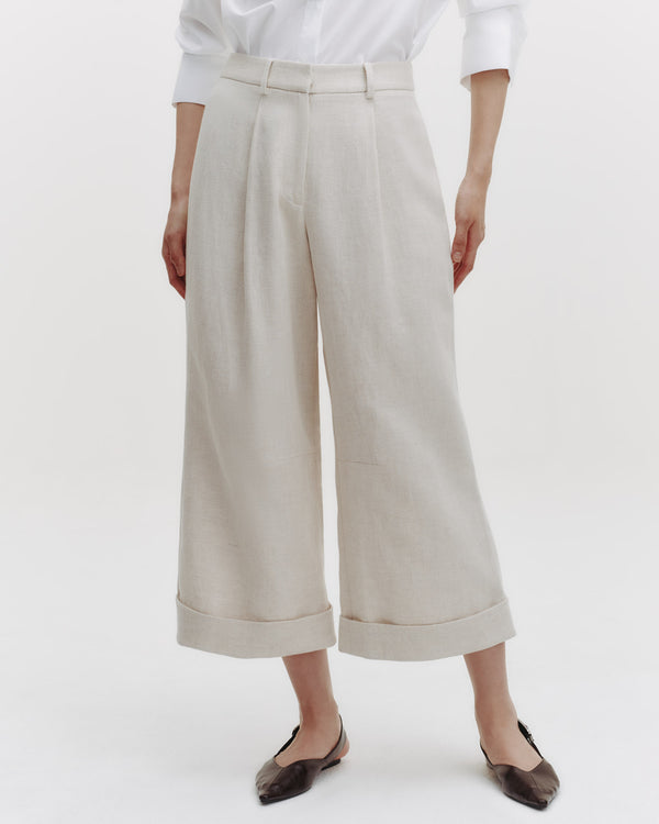 TWP Natural Houston St. Pant in Cotton Linen Twill view 2