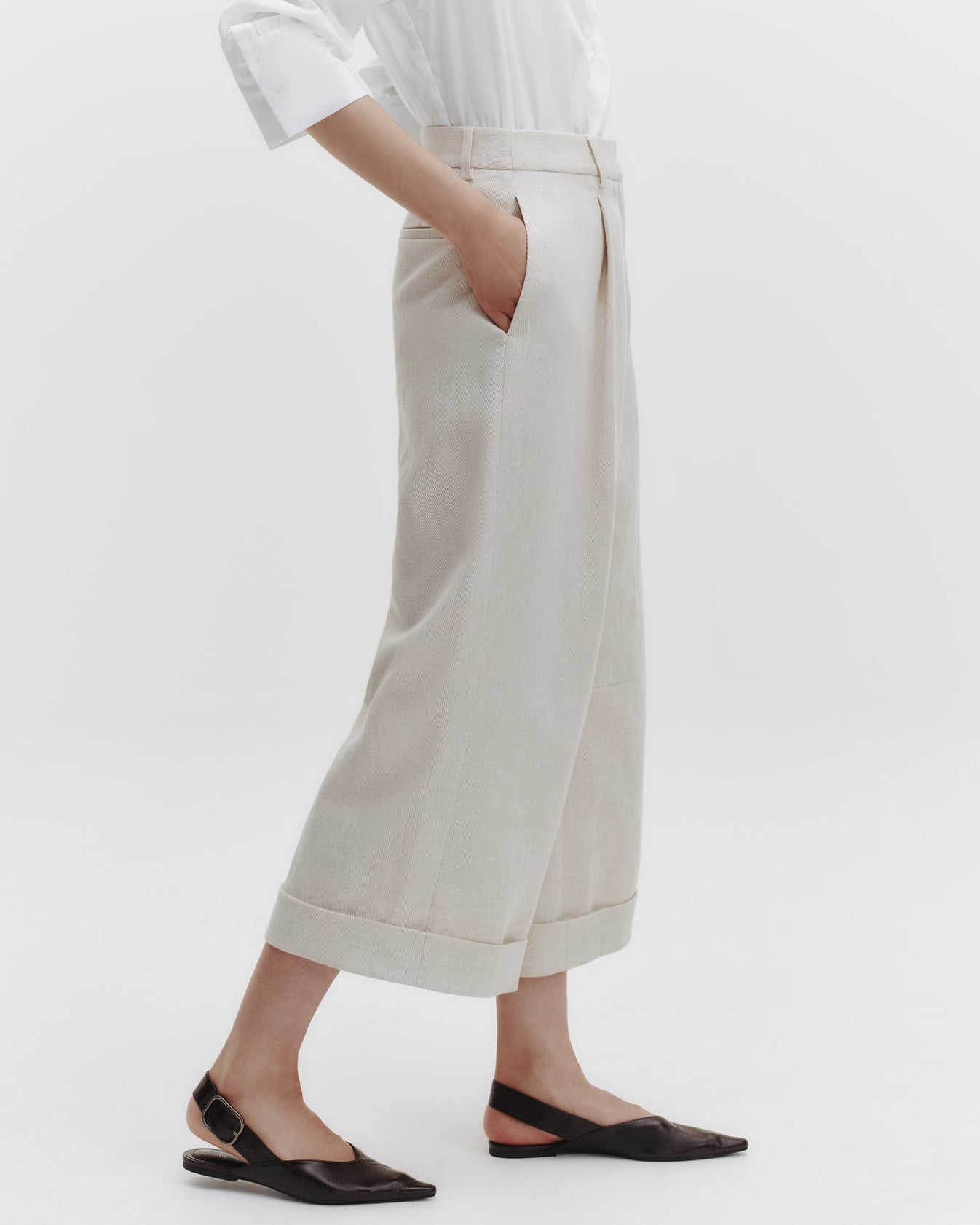 TWP Natural Houston St. Pant in Cotton Linen Twill view 5