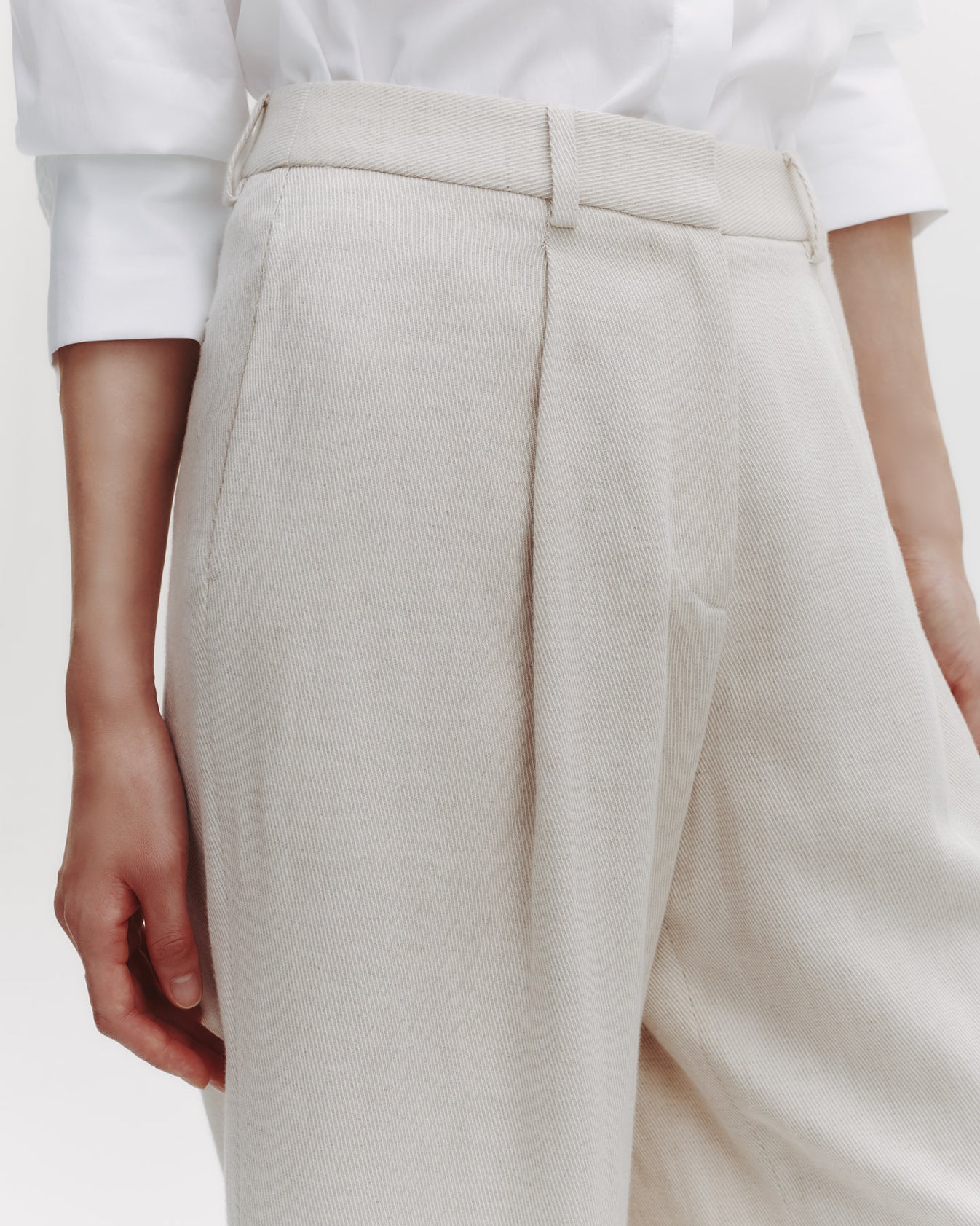 TWP Natural Houston St. Pant in Cotton Linen Twill view 3