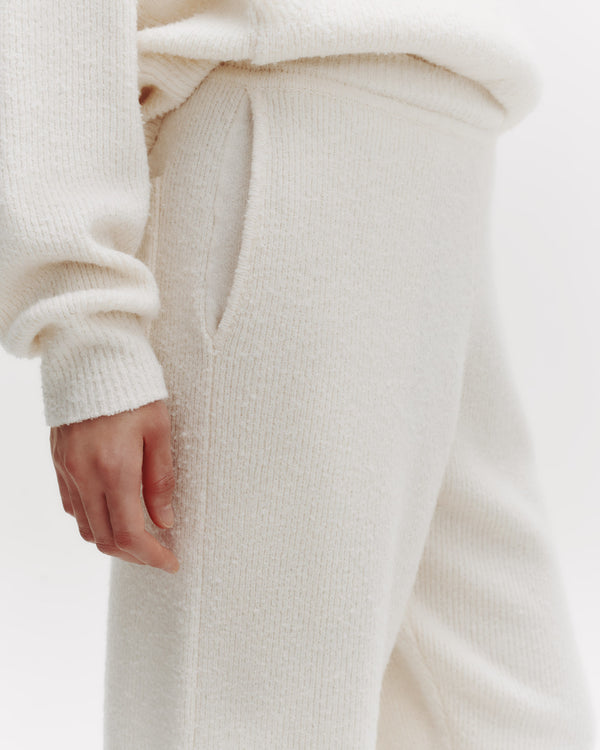 TWP Cream Sweatpant in Nubby Cashmere Silk view 1