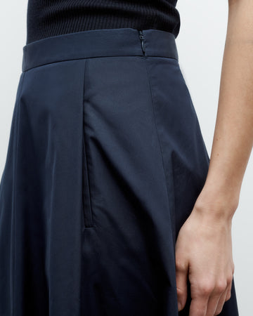 TWP Midnight Midi House Skirt in Super Compact Poplin view 4