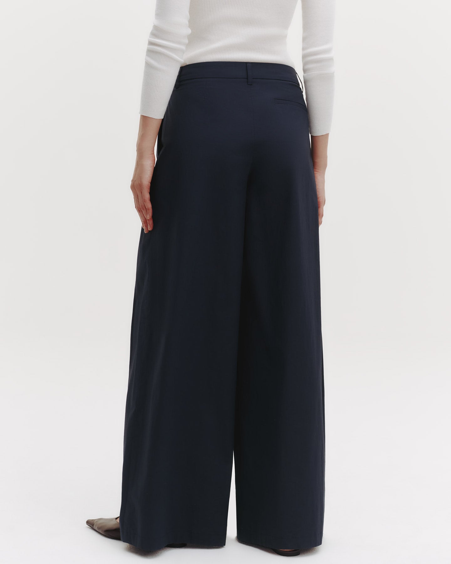TWP Midnight Newest Didi Pant in Dense Cotton Poplin view 5