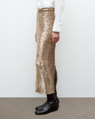 TWP Honey Gwyneth Skirt in Stripe Sequin Mesh view 3
