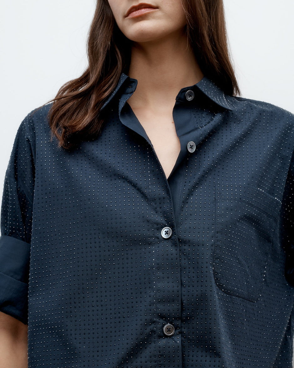 TWP Midnight Next Ex Shirt with Crystals view 3