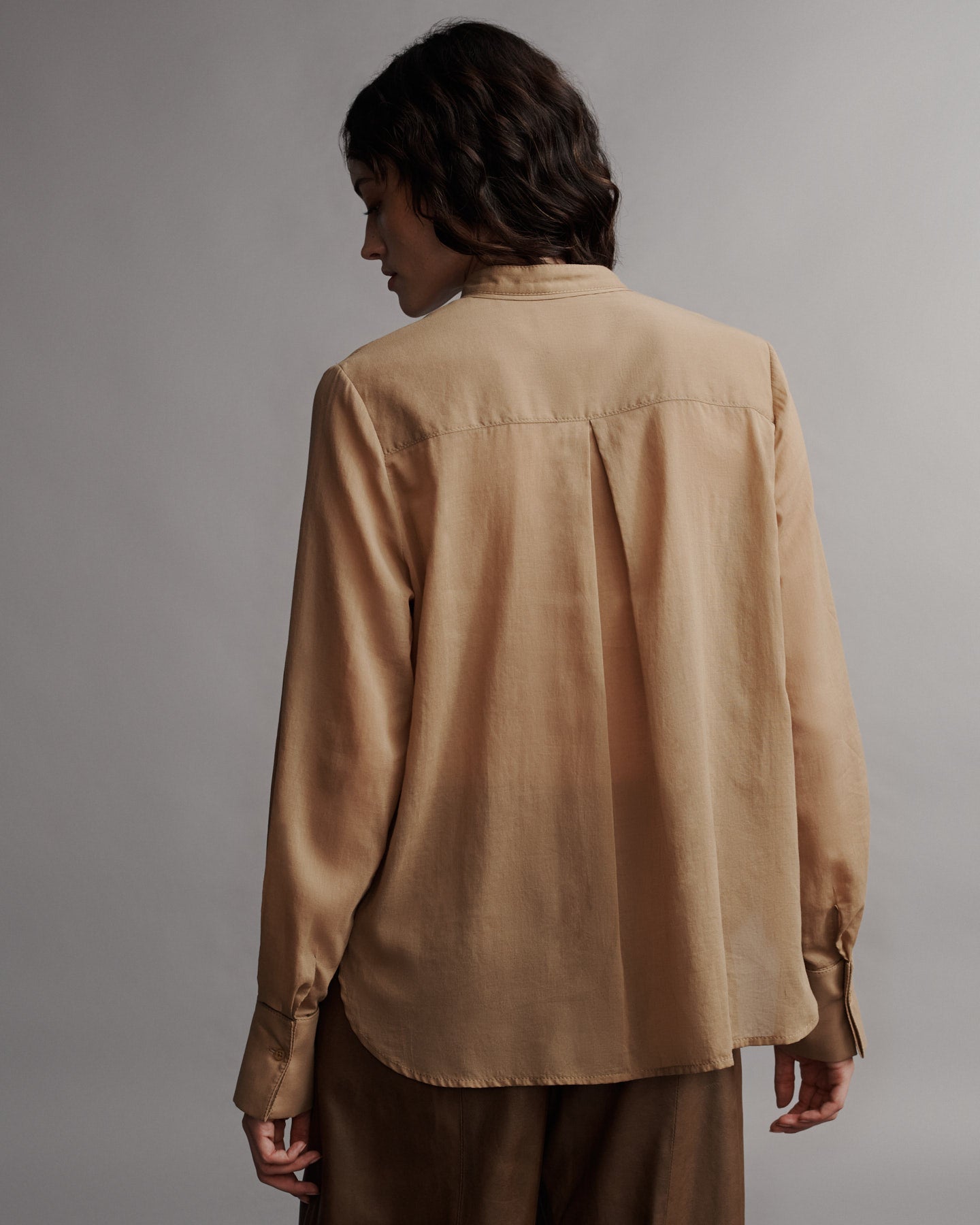 TWP Bronzed Gabriel Shirt in Cotton Voile view 4