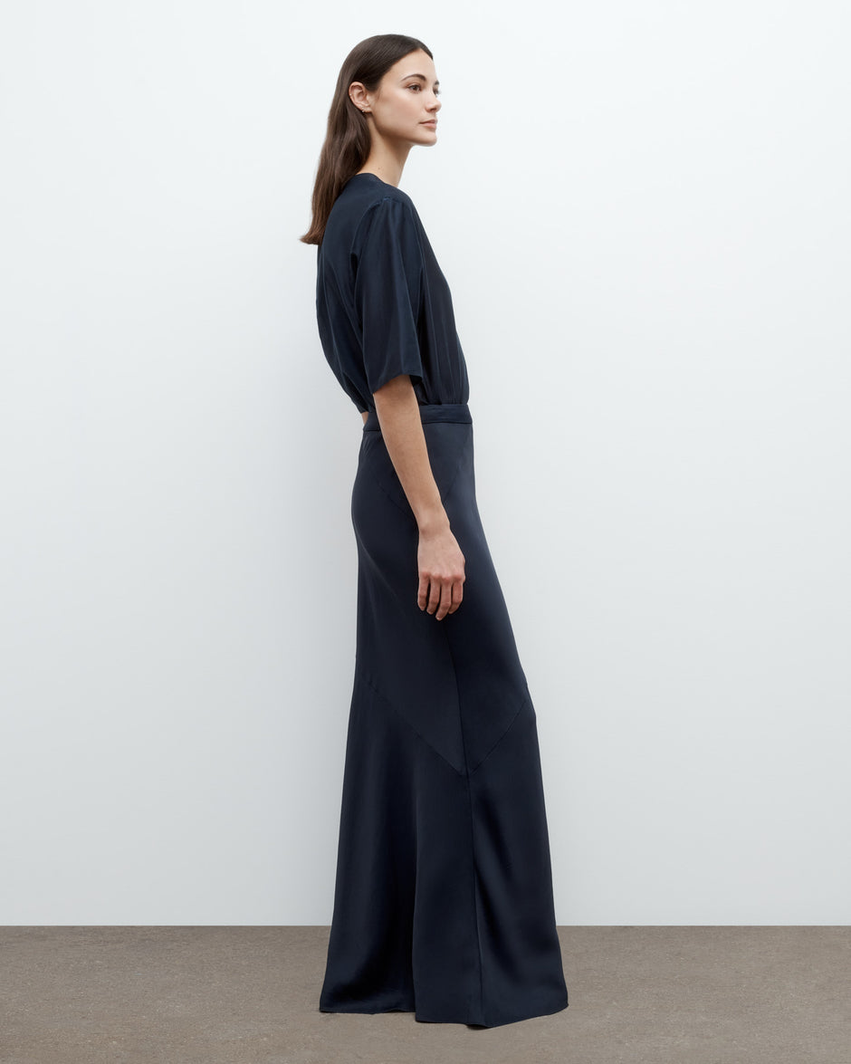 TWP Midnight My Endless Love Skirt in Coated Viscose Linen view 6