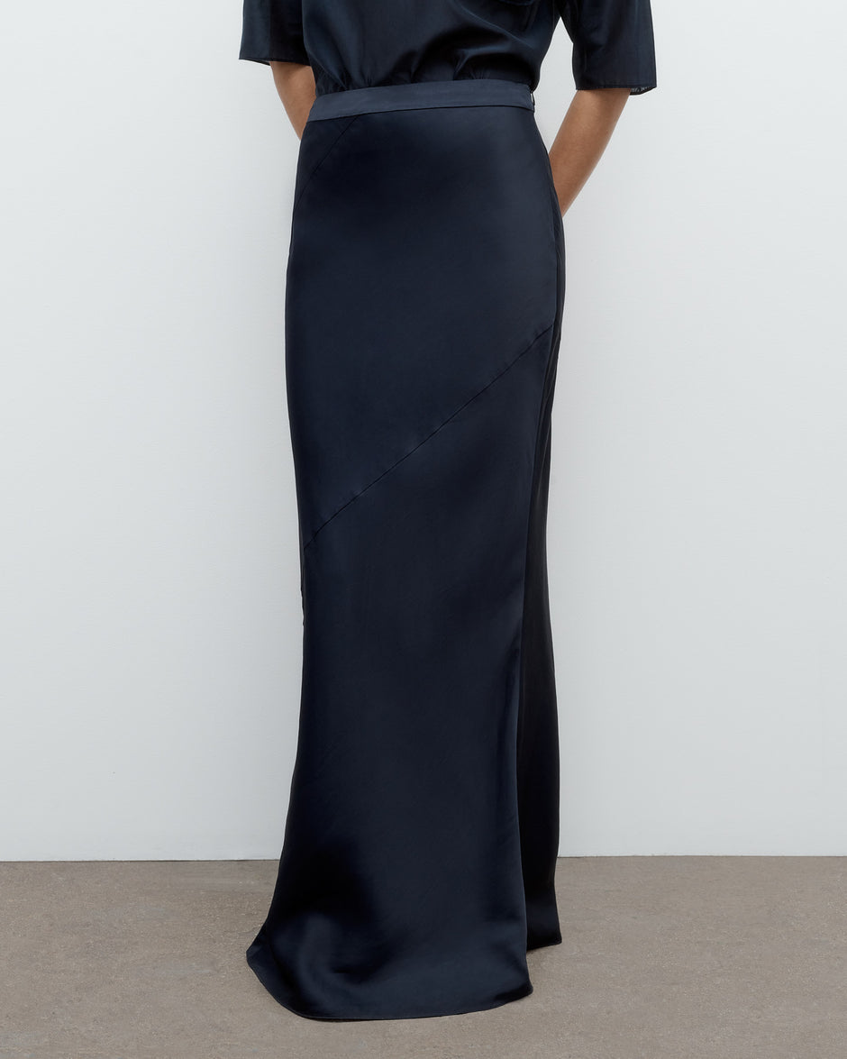 TWP Midnight My Endless Love Skirt in Coated Viscose Linen view 4