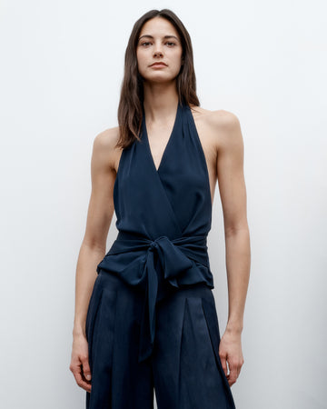 TWP Midnight Wrapped Up Top in Stretch Silk Georgette view 1
