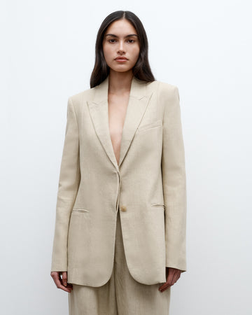 TWP Safari Morgan&#39;s Blazer in Washed Linen Suiting view 1