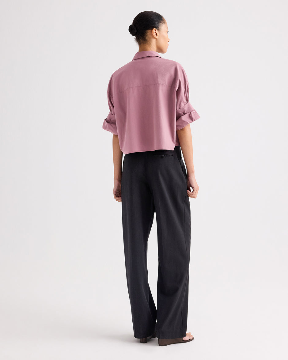 TWP Plum Next Ex Shirt in Superfine Cotton view 5