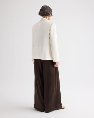 TWP Bone Boy Blazer in Coated Viscose Linen view 5