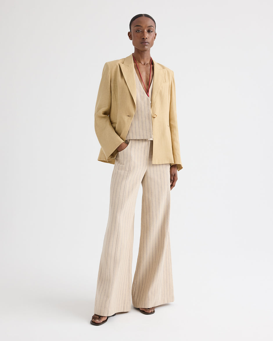 TWP Candied ginger Boy Blazer in Fluid Linen view 3
