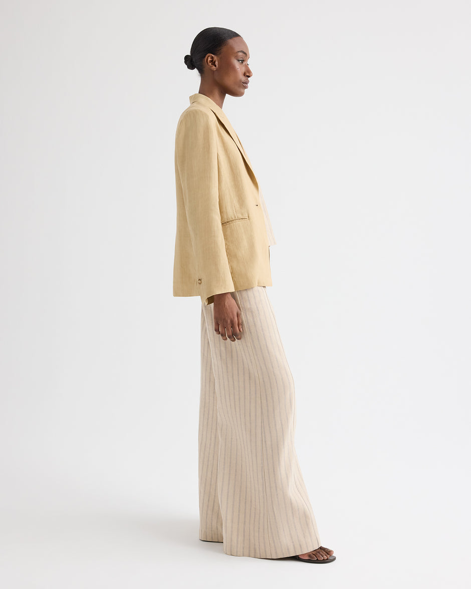 TWP Candied ginger Boy Blazer in Fluid Linen view 4