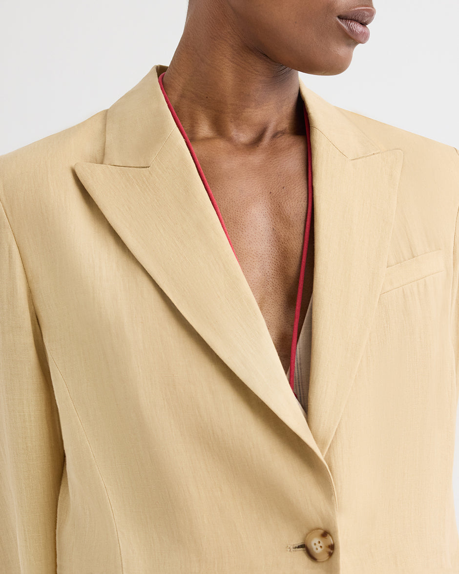 TWP Candied ginger Boy Blazer in Fluid Linen view 2
