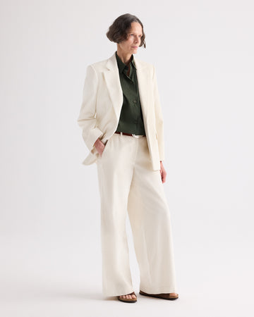 TWP White Jillian Blazer in Corduroy view 4