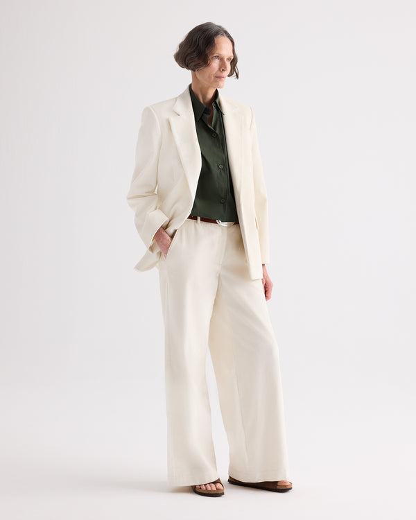 TWP White Jillian Blazer in Corduroy view 4