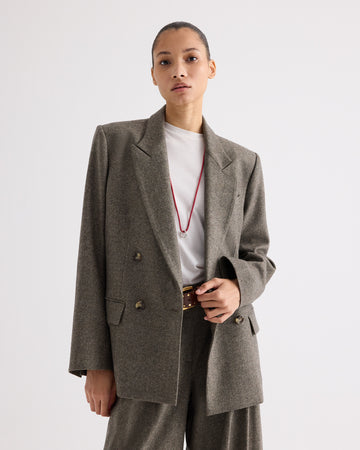 Harper Blazer in Fancy Wool Flannel