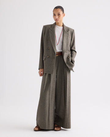 TWP Tea multi Harper Blazer in Fancy Wool Flannel view 2