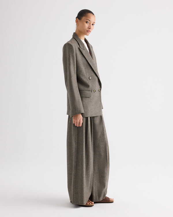 TWP Tea multi Harper Blazer in Fancy Wool Flannel view 4