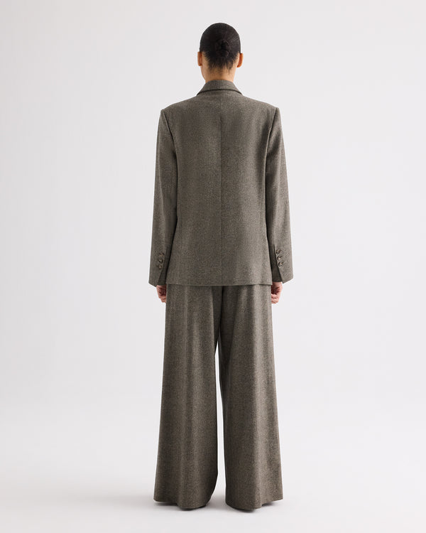TWP Tea multi Harper Blazer in Fancy Wool Flannel view 5