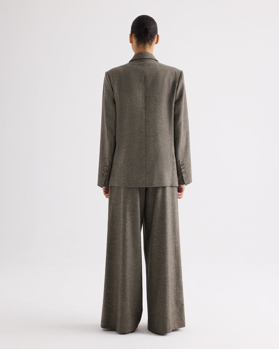 TWP Tea multi Harper Blazer in Fancy Wool Flannel view 5