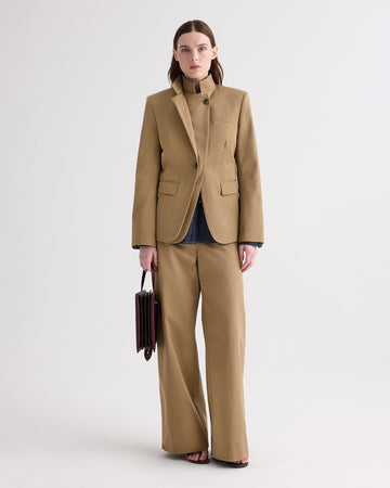 TWP British khaki The Double Take Blazer in Trench Chino Twill view 2
