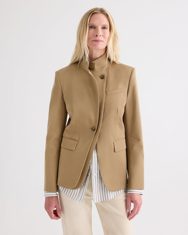 TWP British khaki The Double Take Blazer in Trench Chino Twill view 1