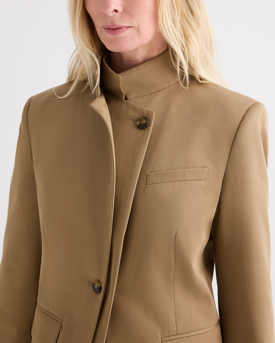 TWP British khaki The Double Take Blazer in Trench Chino Twill view 2