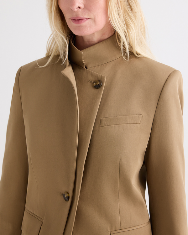 TWP British khaki The Double Take Blazer in Trench Chino Twill view 4