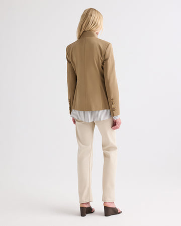 TWP British khaki The Double Take Blazer in Trench Chino Twill view 5