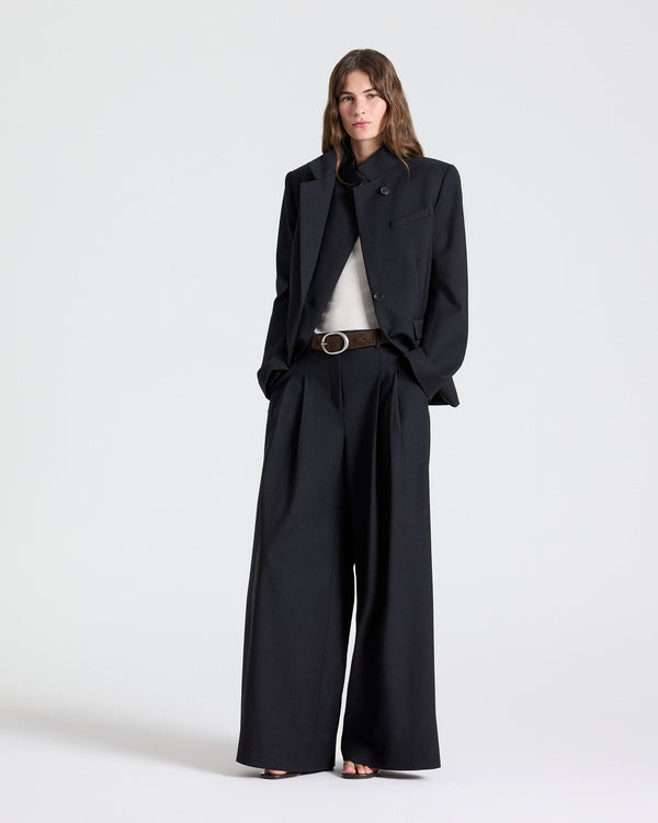 TWP Black The Double Take Blazer in Soft Finish Stretch Wool view 5