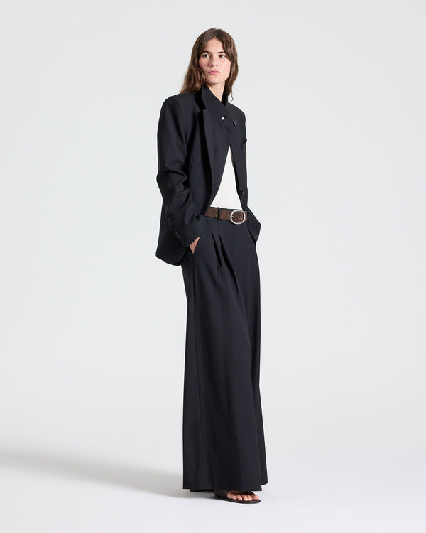TWP Black The Double Take Blazer in Soft Finish Stretch Wool view 6