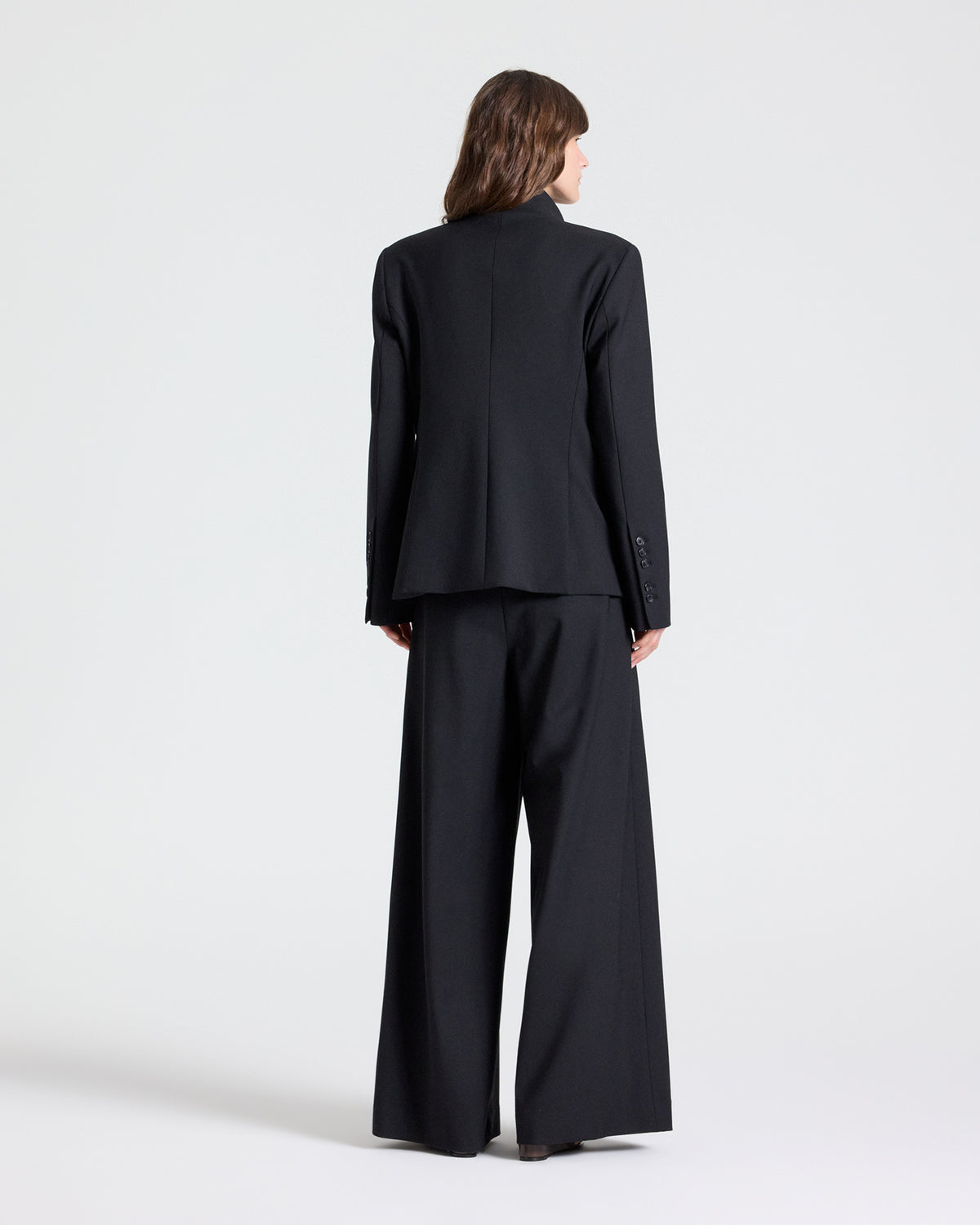 TWP Black The Double Take Blazer in Soft Finish Stretch Wool view 7