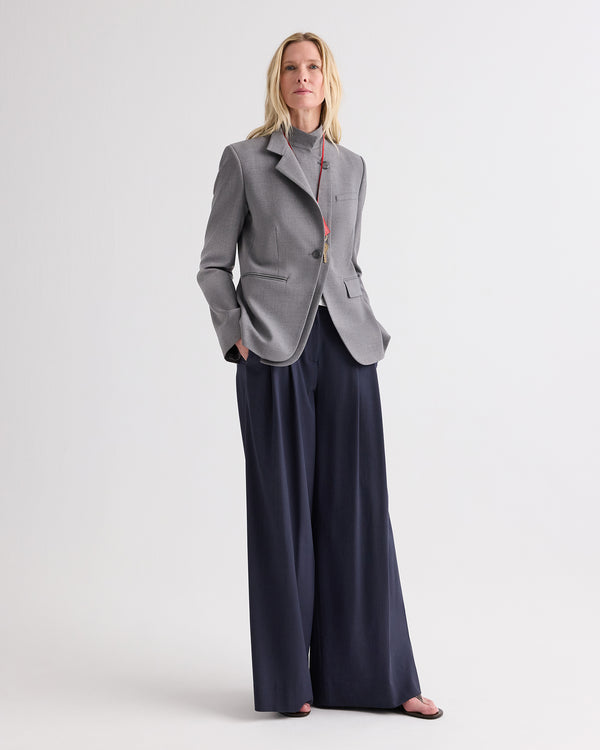 TWP Medium heather grey The Double Take Blazer in Soft Finish Stretch Wool view 3