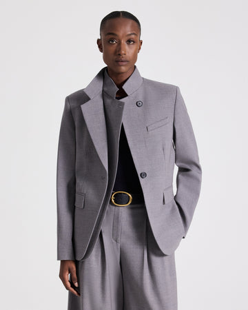 TWP Medium heather grey The Double Take Blazer in Soft Finish Stretch Wool view 1