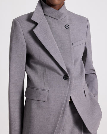 TWP Medium heather grey The Double Take Blazer in Soft Finish Stretch Wool view 2