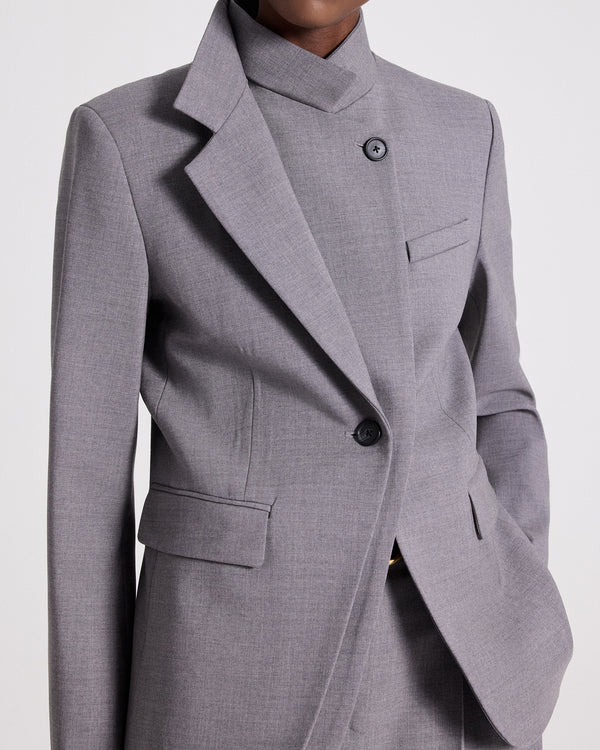 TWP Medium heather grey The Double Take Blazer in Soft Finish Stretch Wool view 2