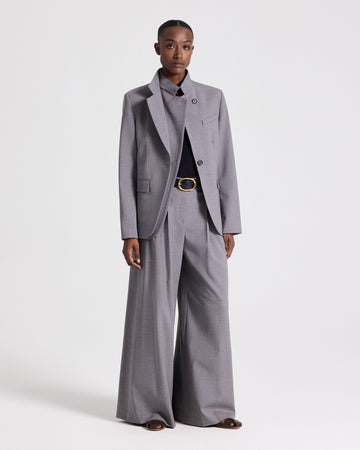 TWP Medium heather grey The Double Take Blazer in Soft Finish Stretch Wool view 3