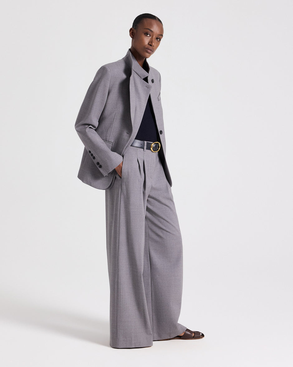 TWP Medium heather grey The Double Take Blazer in Soft Finish Stretch Wool view 4