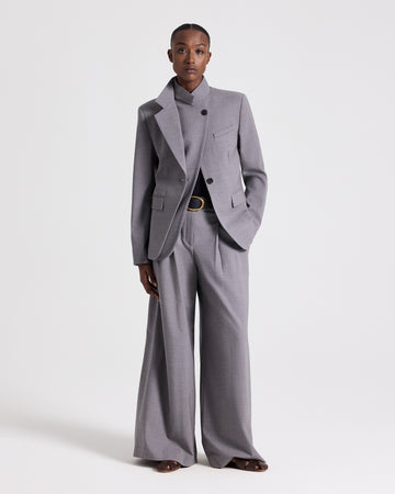 TWP Medium heather grey The Double Take Blazer in Soft Finish Stretch Wool view 5