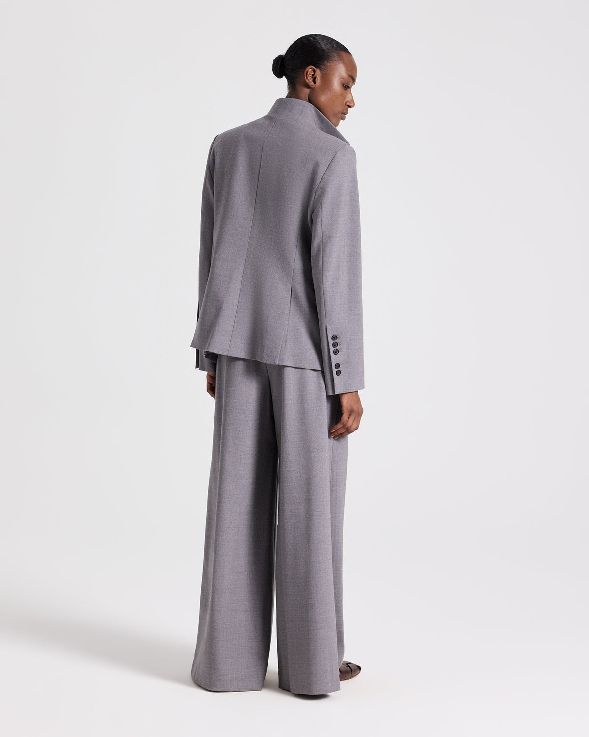 TWP Medium heather grey The Double Take Blazer in Soft Finish Stretch Wool view 6