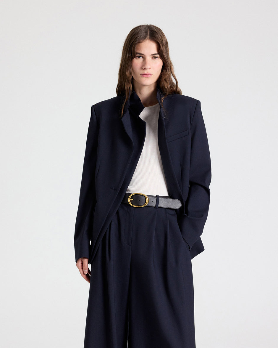 TWP Midnight The Double Take Blazer in Soft Finish Stretch Wool view 2
