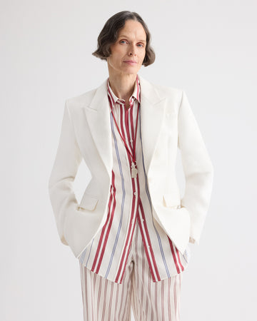 TWP Ivory Jasper Blazer in Chintzed Linen view 1