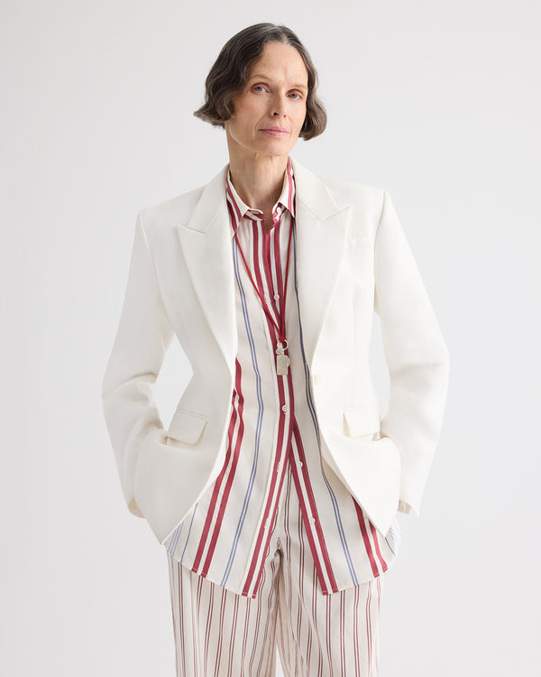TWP Ivory Jasper Blazer in Chintzed Linen view 1