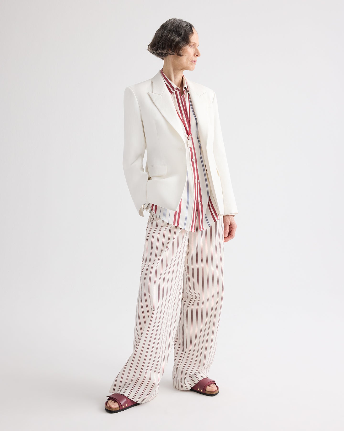 TWP Ivory Jasper Blazer in Chintzed Linen view 4
