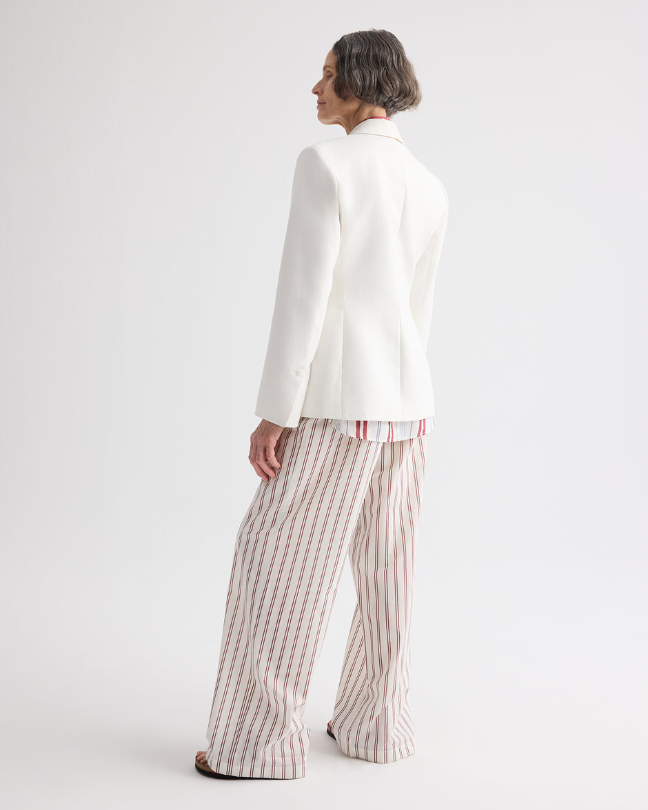 TWP Ivory Jasper Blazer in Chintzed Linen view 5