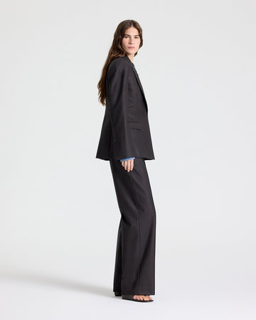 TWP Chocolate Jasper Blazer in Shiny Superstretch Wool view 5